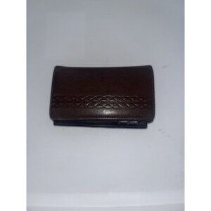 Amanda Smith Brown Leather Wallet Clutch Bi-Fold